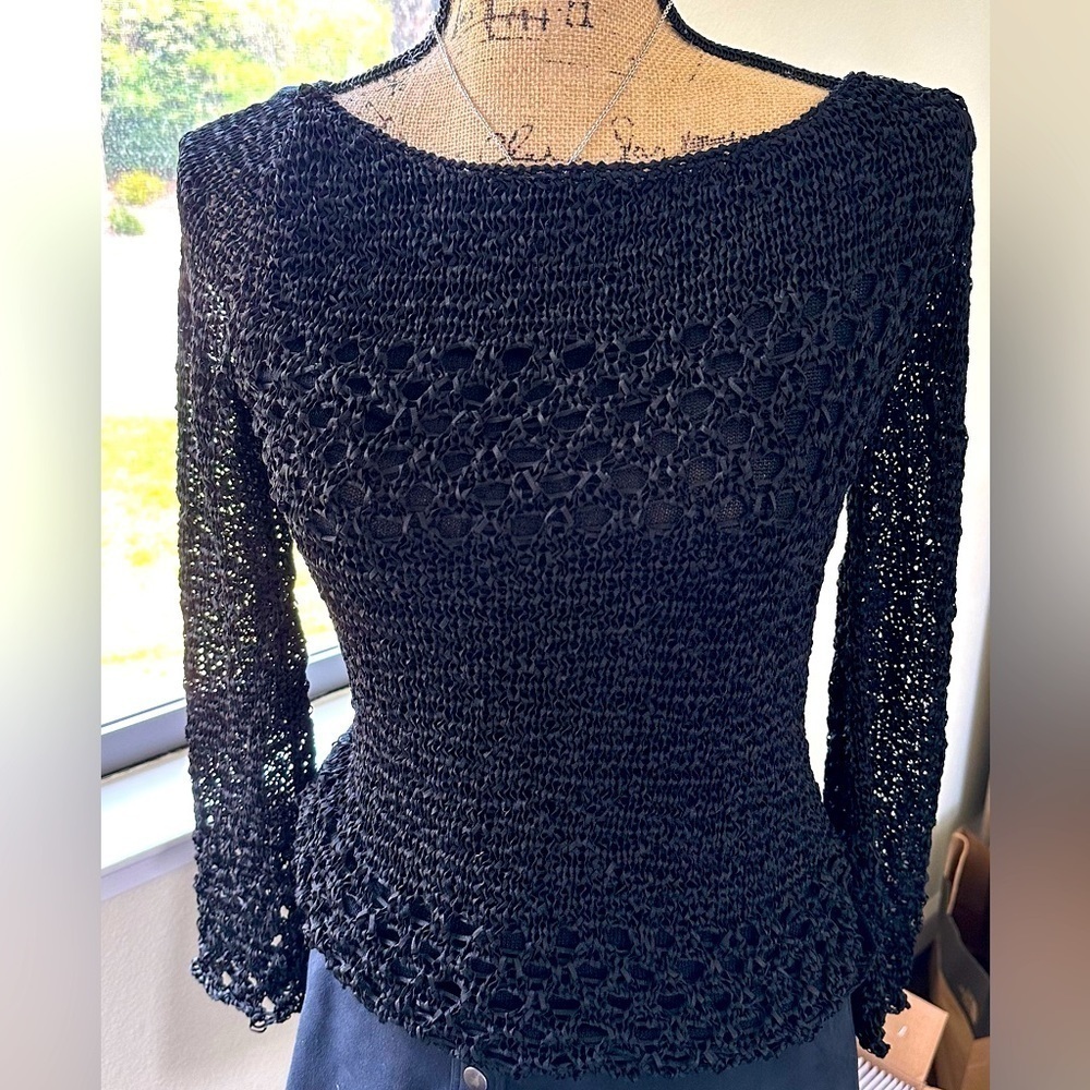 Nwot Made In Taly Designer Crochet Blouse